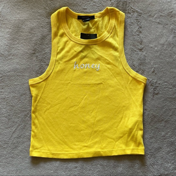 Yellow Honey Embroidered Tank Top - Picture 1 of 17